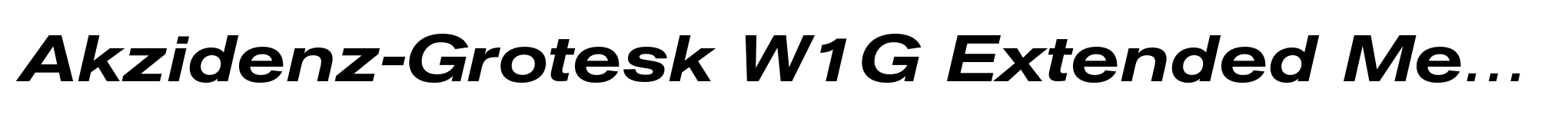 Akzidenz-Grotesk W1G Extended Medium Italic image